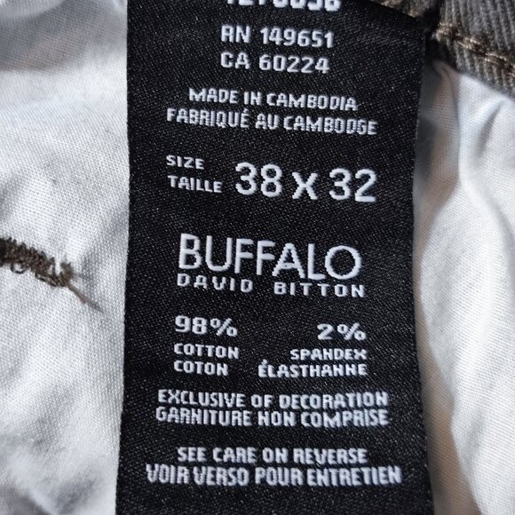 Buffalo jeans Sam slim straight men's size 38X32 grey colour stretch extensible - Picture 7 of 13